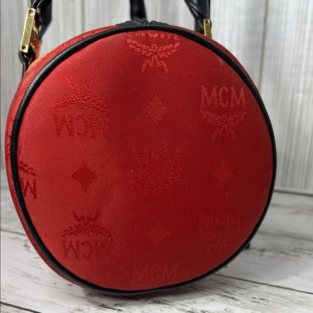 MCM Red and Black Shoulder Bag